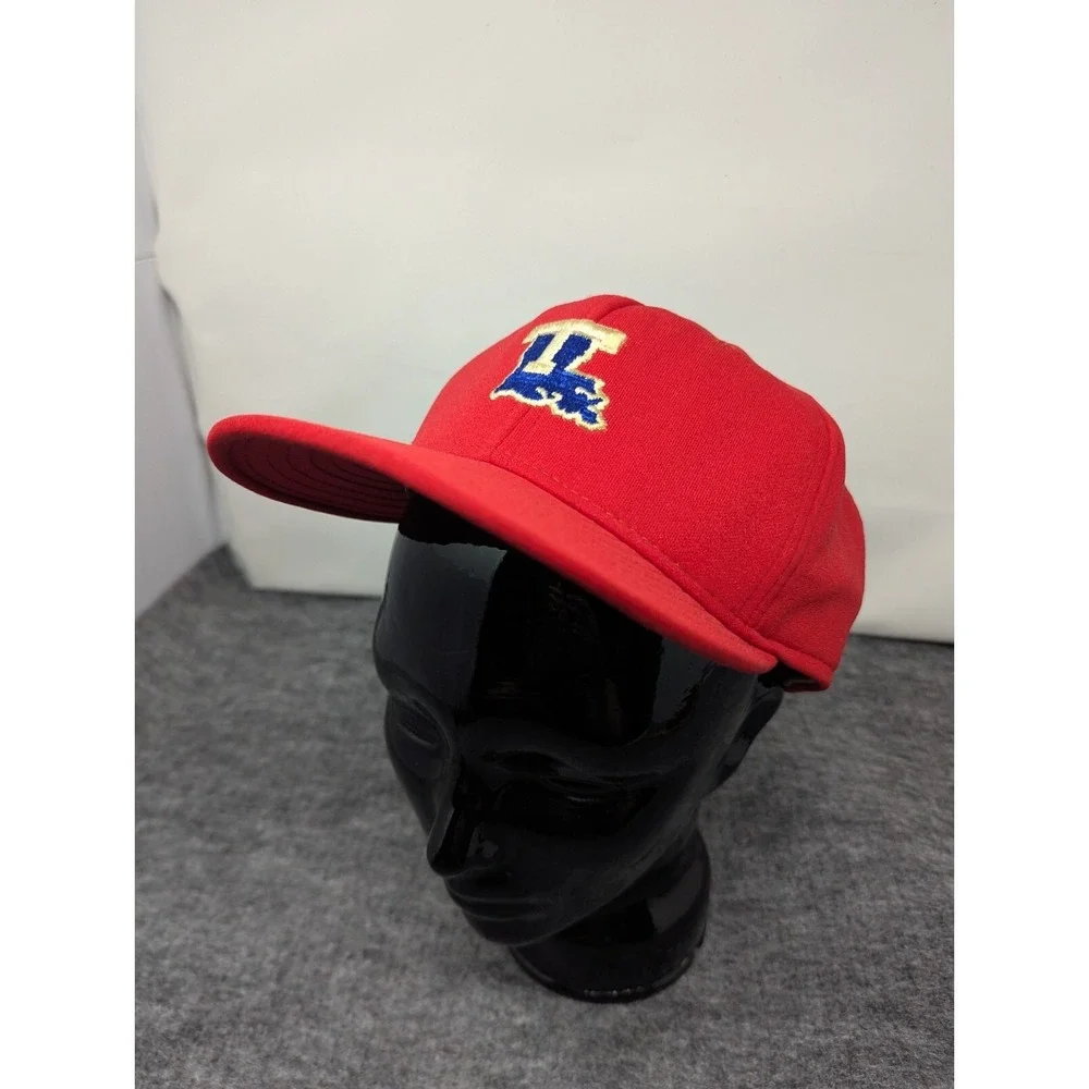 Vintage‎ Louisiana Tech Bulldogs Hat AJD Red Logo Nylon Double Knit Made in USA
